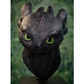 Drachenzähmen leicht gemacht Life Size Büste Toothless (Ohnezahn) 66 cm