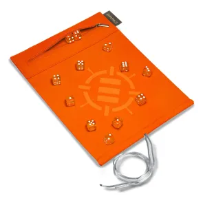 Enhance Tabletop-Zubehör Roll on a Scroll Würfel und Würfelmatte Orange