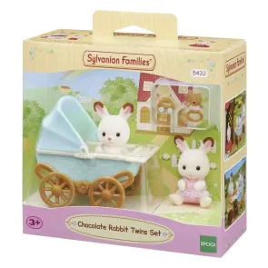 Sylvanian Families: Schokoladenhasen Zwillinge mit Kinderwagen Set