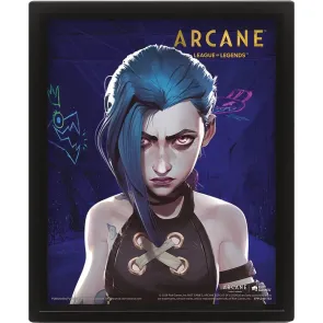 League of Legends Arcane 3D-Effekt Poster Jinx-VI