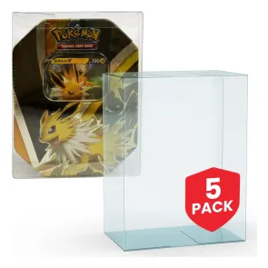 Evoretro PET Gehäuse 5er-Pack für Pokémon Medium Tins 12x8x15cm