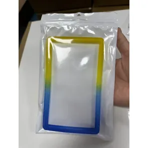 Evoretro Bumper für PSA gegradete Karten-Slab Gradient Yellow-Blue Glitter