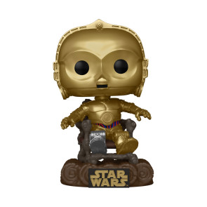 Star Wars Return of the Jedi 40th Anniversary POP! Vinyl Figur C3P0 in chair 9 cm