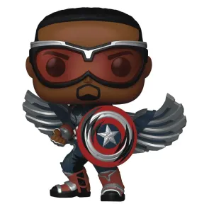 Marvel POP! Comics Vinyl Figur Captain America (Sam Wilson) (Comic Deco) Exclusive 9 cm