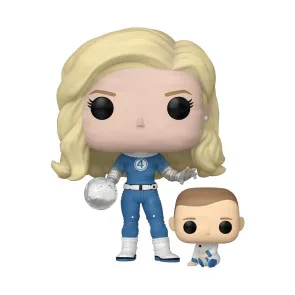 The Fantastic Four: First Steps POP! & Buddy Marvel Vinyl Figur Invisible Woman & Franklin 9 cm