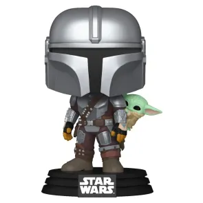 Star Wars: The Mandalorian and Grogu POP! Vinyl Wackelkopf-Figur The Mandalorian with Grogu 9 cm