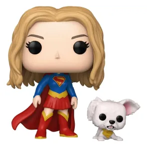 Supergirl (2026) POP! Heroes Vinyl Figur Supergirl with Puppy Krypto 9 cm