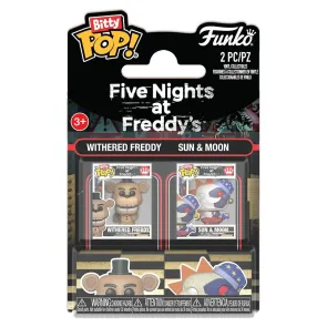 Five Nights at Freddy's Bitty POP! Vinyl Figuren 2er-Pack Withered Freddy & Sun & Moon 2 cm
