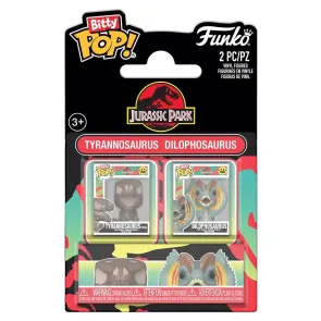Jurassic Park Bitty POP! Vinyl Figuren 2er-Pack Tyrannosaurus Fossil & Dilophosaurus 2 cm