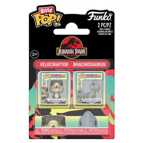 Jurassic Park Bitty POP! Vinyl Figuren 2er-Pack Velociraptor & Brachiosaurus 2 cm