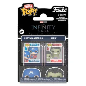 Marvel IS Bitty POP! Vinyl Figuren 2er-Pack Cap & Hulk 2 cm