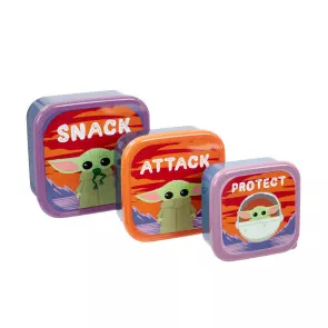 Star Wars The Mandalorian Aufbewahrungsdosen 3er-Set The Child Snack, Attack, Protect