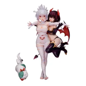 Ayakashi Triangle PVC Statue Matsuri Kazamaki & Suzu Kanade & Shirogane 25 cm