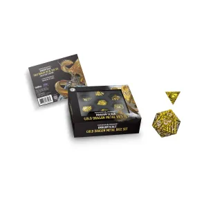 Dungeons & Dragons Premium Metall Würfel Set Dragon Scale Gold (7)