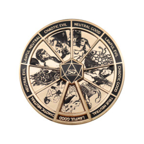 Dungeons & Dragons Ansteck-Pin Alignment Spinner Gold Coloured Limited Edition  