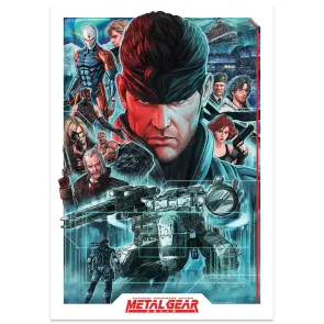 Metal Gear Solid Kunstdruck Montage Limited Edition 42 x 30 cm