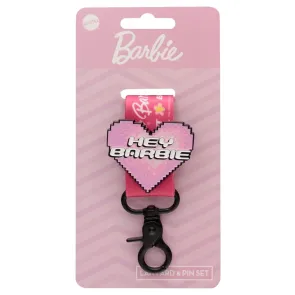 Barbie Schlüsselband & Ansteck-Pin Set