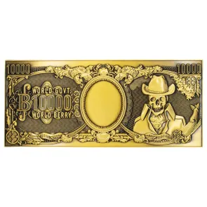 One Piece Replik 10.000 World Berry Metall-Banknote 6 x 15 cm