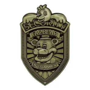 Five Nights at Freddy´s Replik Security Badge Antique Brass Edition