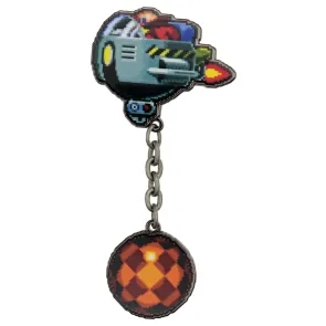 Sonic - The Hedgehog Ansteck-Pin Dr. Eggman Egg Mobile Chained   