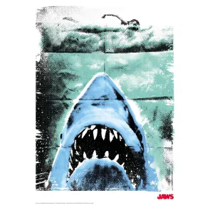 Der weiße Hai Kunstdruck Ver. C Limited Edition 28 x 41 cm