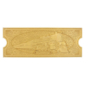 Der Polarexpress Replik Train Ticket 24k Gold Plated Limited Edition