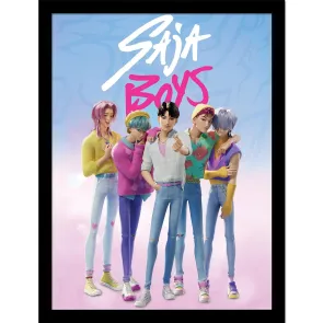KPop Demon Hunters Collector Print Poster im Rahmen Saja Boys