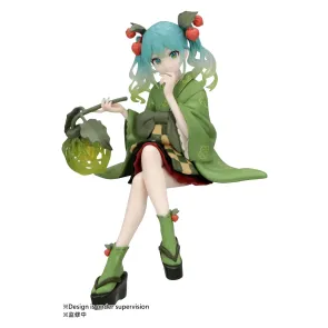 Hatsune Miku Noodle Stopper PVC Figur Flower Fairy Winter Cherry Green Color Ver. 15 cm
