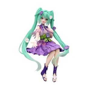 Hatsune Miku Noodle Stopper PVC Statue Flower Fairy Cosmos Purple Color Ver. 14 cm