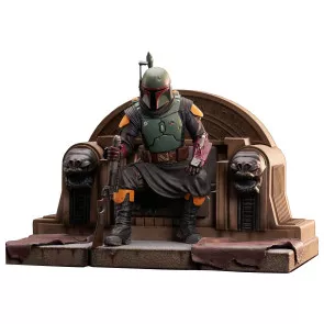Star Wars: The Mandalorian Boba Fett on Throne Premier Collection Statue 24 cm