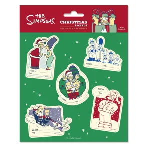 Die Simpsons Selbstklebende Weihnachtsetiketten Premium (10)