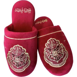 Harry Potter Hausschuhe Hogwarts Gold on Burgundy EU 38-43