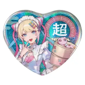 Needy Streamer Overload Needy Streamer Chinese Restaurant Series Heart-Shaped Ansteckbutton OMGkawaiiAngel 7 x 6 cm