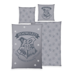 Harry Potter Bettwäsche Grau 135 x 200 cm / 80 x 80 cm