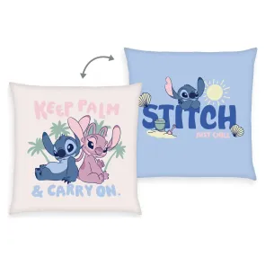 Lilo & Stitch Soft Velboa Kissen Stitch & Angel Keep Palm & Carry On 40 x 40 cm