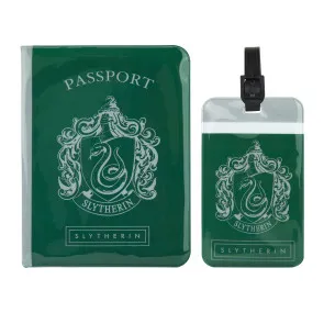 Harry Potter Kofferanhänger & Reisepass-Halter Set Slytherin