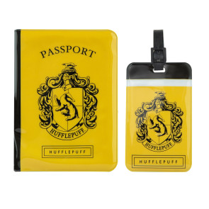 Harry Potter Kofferanhänger & Reisepass-Halter Set Hufflepuff