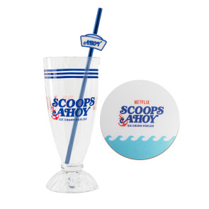 Stranger Things Milchshake-Glas-Set Scoops Ahoy