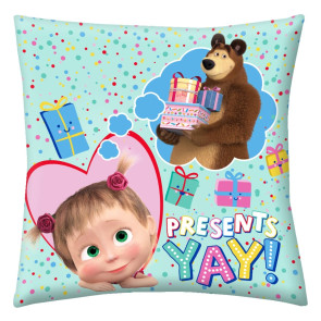 Masha and the Bear Dekokissen Presents Yay! 40 x 40 cm