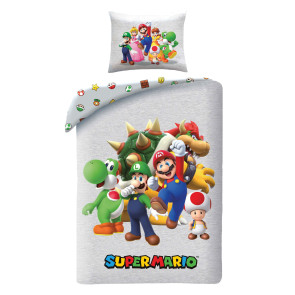 Super Mario Bettwäsche Ver. 4 140 x 200 cm / 70 x 90 cm