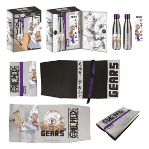 One Piece Stahlflasche, Sticker, Buchumschlag Geschenkset Gears