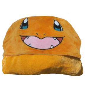 Pokémon Coral Decke mit Mütze Glumanda 120 x 150 cm