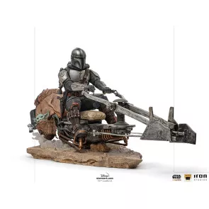 Star Wars The Mandalorian on Speederbike Deluxe Art Scale Statue  18 cm