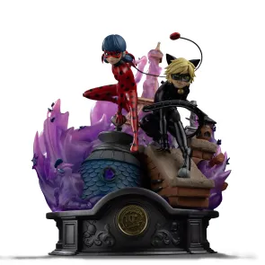 Miraculous Deluxe Art Scale Statue 1/10 Lady Bug and Cat Noir Signed Edition 23 cm