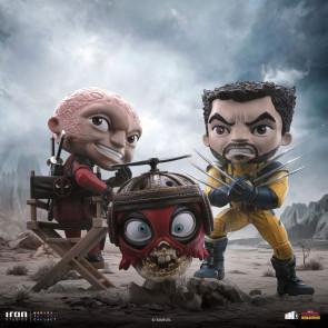 Deadpool & Wolverine Mini Co. PVC Figur Deadpool and Wolverine set Unmasked 14 cm