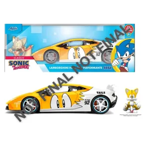 Sonic Diecast Modell 1:24 Tails Lamborghini Huracan 19 cm