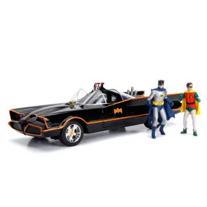 Batman 1966 Batmobil 1/18 Modellauto mit Leuchtfunktionen und Figuren