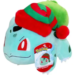 Pokémon Plüschfigur Winter Bisasam mit Weihnachtsmütze 20 cm