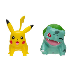 Pokémon Battle Figure First Partner Set Figuren 2er-Pack Bisasam #2, Pikachu #1