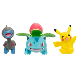 Pokémon Battle Figure Set Actionfiguren Pikachu, Kapuno & Bisaknosp (3er-Pack)